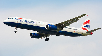 British Airways flight arriving in Pisa PSA Airport