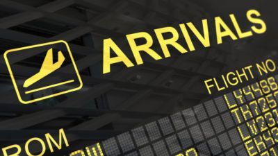 Airport Arrivals board