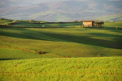 Tuscan countryside and villa 